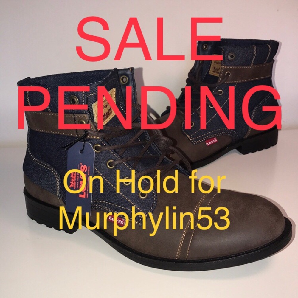 Levi's Men's Brown and Blue Boots